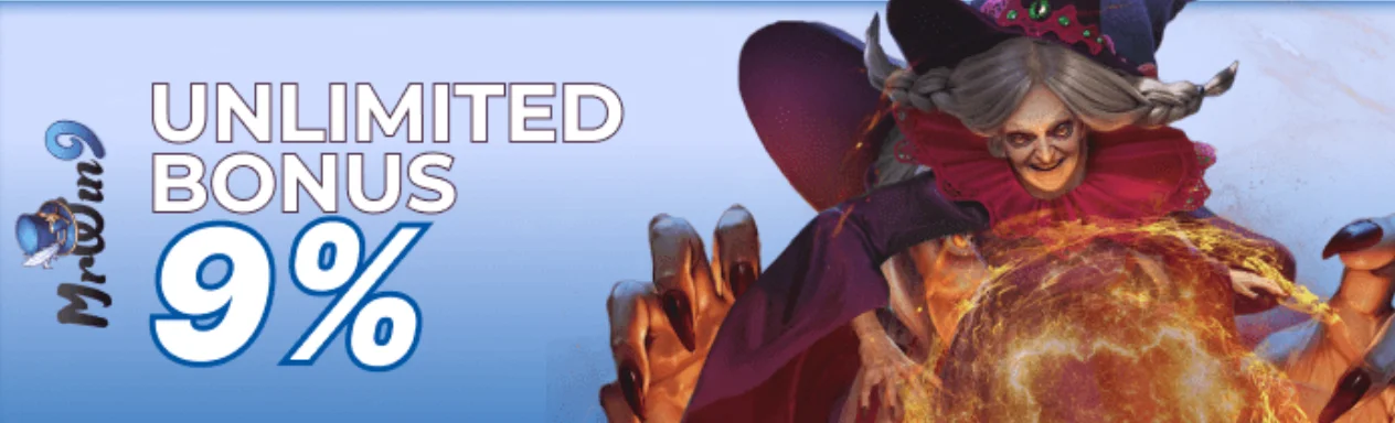 MrWin9 unlimited 9% bonus promo banner